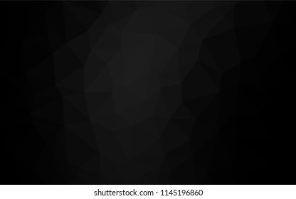 Dark Black vector hexagon mosaic cover. Modern geometrical abstract illustration with gradient. The polygonal design can be used for your web site.