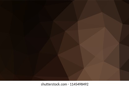 Dark Black vector hexagon mosaic cover. Shining illustration, which consist of triangles. The completely new template can be used for your brand book.