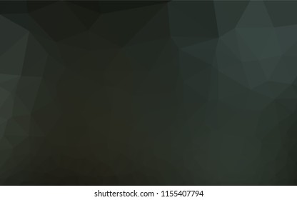 Dark Black vector hexagon mosaic texture. Modern geometrical abstract illustration with gradient. Triangular pattern for your business design.