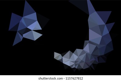 Dark Black vector hexagon mosaic texture. An elegant bright illustration with gradient. A new texture for your design.