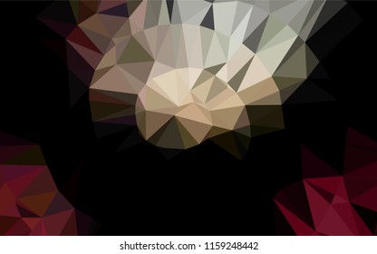 Dark Black vector hexagon mosaic cover. An elegant bright illustration with gradient. The elegant pattern can be used as part of a brand book.