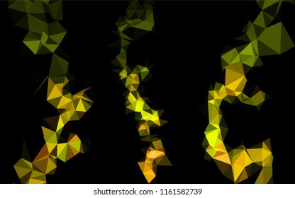 Dark Black vector hexagon mosaic template. Creative geometric illustration in Origami style with gradient. A new texture for your design.