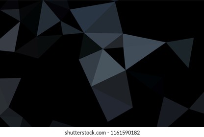 Dark Black vector hexagon mosaic cover. Shining colored illustration in a Brand new style. A completely new template for your business design.