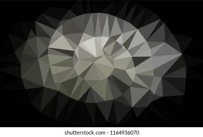 Dark Black vector hexagon mosaic cover. Colorful illustration in abstract style with gradient. A completely new design for your business.