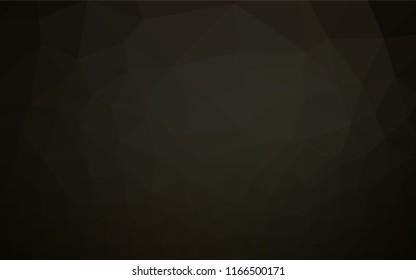 Dark Black vector hexagon mosaic texture. Geometric illustration in Origami style with gradient.  Triangular pattern for your business design.