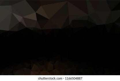 Dark Black vector hexagon mosaic template. Colorful abstract illustration with gradient. Brand new design for your business.