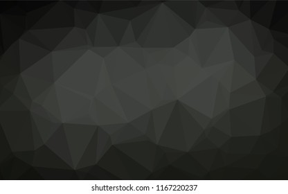 Dark Black vector hexagon mosaic texture. Modern geometrical abstract illustration with gradient. The elegant pattern can be used as part of a brand book.