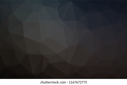 Dark Black vector hexagon mosaic template. A sample with polygonal shapes. A new texture for your design.