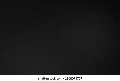 Dark Black vector hexagon mosaic cover. A vague abstract illustration with gradient. The elegant pattern can be used as part of a brand book.
