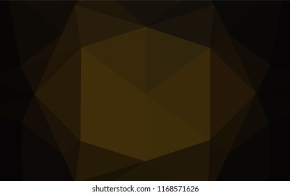 Dark Black vector hexagon mosaic texture. Triangular geometric sample with gradient.  Brand new style for your business design.