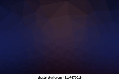 Dark Black vector hexagon mosaic texture. Shining illustration, which consist of triangles. The textured pattern can be used for background.
