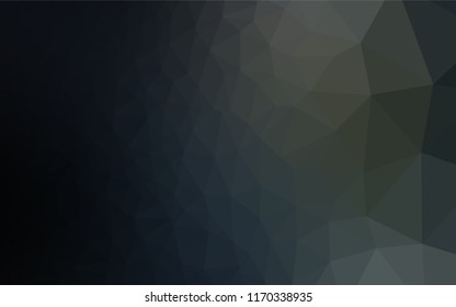 Dark Black vector hexagon mosaic texture. Colorful illustration in abstract style with gradient. Brand new design for your business.