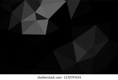 Dark Black vector hexagon mosaic texture. A vague abstract illustration with gradient. A completely new template for your business design.