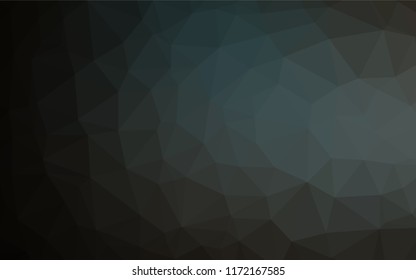 Dark Black vector hexagon mosaic cover. Colorful illustration in abstract style with gradient. Triangular pattern for your business design.