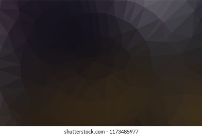 Dark Black vector hexagon mosaic cover. Shining illustration, which consist of triangles. A completely new design for your business.