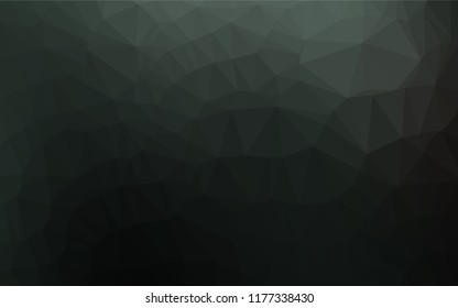 Dark Black vector hexagon mosaic template. Colorful abstract illustration with gradient. The polygonal design can be used for your web site.