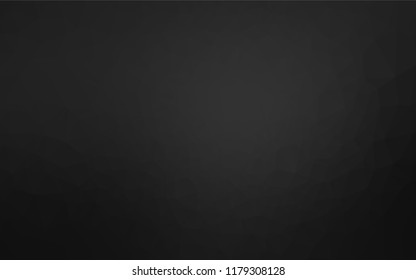 Dark Black vector hexagon mosaic template. Geometric illustration in Origami style with gradient.  A new texture for your design.