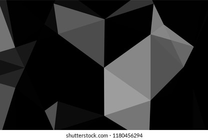Dark Black vector hexagon mosaic cover. Modern geometrical abstract illustration with gradient. The polygonal design can be used for your web site.