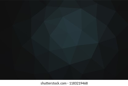 Dark Black vector hexagon mosaic cover. Geometric illustration in Origami style with gradient.  The best triangular design for your business.