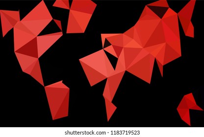 Dark Black vector hexagon mosaic cover. Shining illustration, which consist of triangles. A completely new design for your business.
