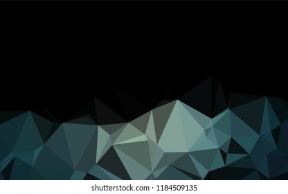 Dark Black vector hexagon mosaic cover. Brand new colored illustration in blurry style with gradient. Brand new style for your business design.