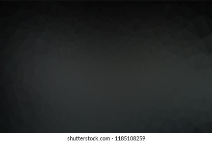 Dark Black vector hexagon mosaic cover. A vague abstract illustration with gradient. A completely new design for your business.