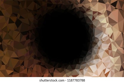 Dark Black vector hexagon mosaic texture. Colorful illustration in abstract style with gradient. Triangular pattern for your business design.