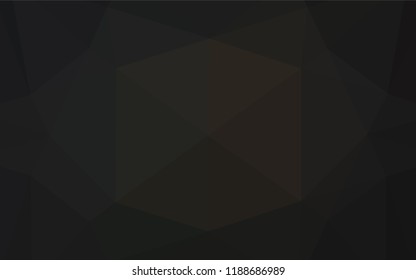 Dark Black vector hexagon mosaic template. Brand new colored illustration in blurry style with gradient. The template can be used as a background for cell phones.
