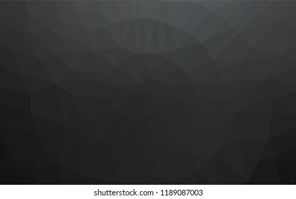 Dark Black vector hexagon mosaic template. Creative geometric illustration in Origami style with gradient. A completely new template for your business design.