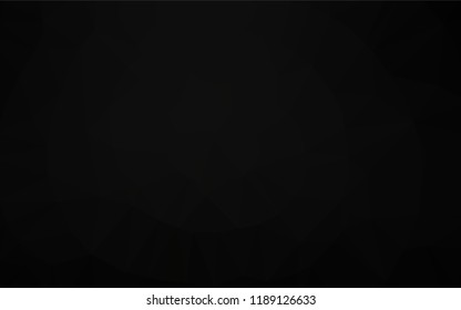 Dark Black vector hexagon mosaic template. Glitter abstract illustration with an elegant design. A new texture for your design.