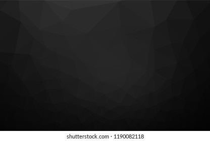 Dark Black vector hexagon mosaic cover. Colorful illustration in abstract style with gradient. The best triangular design for your business.