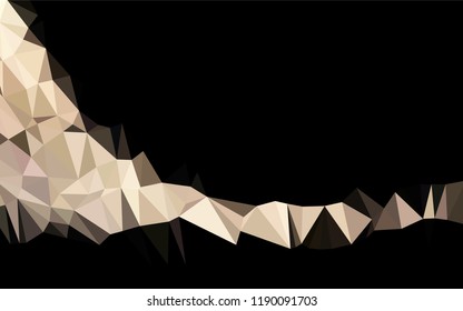 Dark Black vector hexagon mosaic cover. A sample with polygonal shapes. Brand new design for your business.