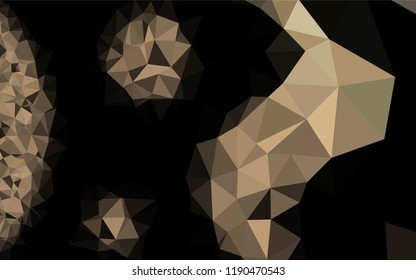 Dark Black vector hexagon mosaic cover. Geometric illustration in Origami style with gradient.  A completely new design for your business.
