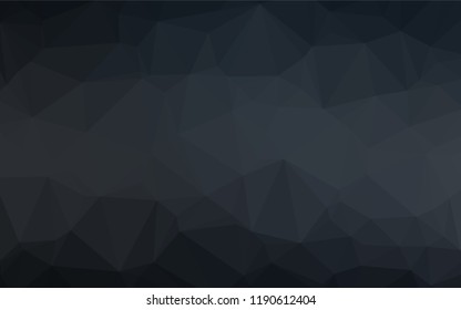 Dark Black vector hexagon mosaic cover. Colorful abstract illustration with gradient. The polygonal design can be used for your web site.
