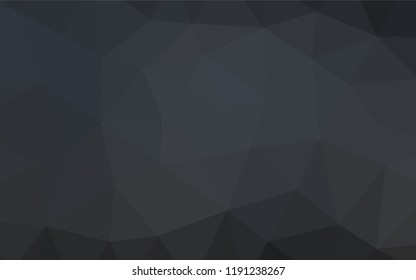 Dark Black vector hexagon mosaic cover. Creative illustration in halftone style with gradient. The polygonal design can be used for your web site.