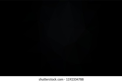 Dark Black vector hexagon mosaic texture. Modern geometrical abstract illustration with gradient. The textured pattern can be used for background.