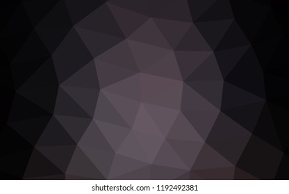 Dark Black vector hexagon mosaic triangle mosaic. Triangular geometric sample with gradient.  The best triangular design for your business.
