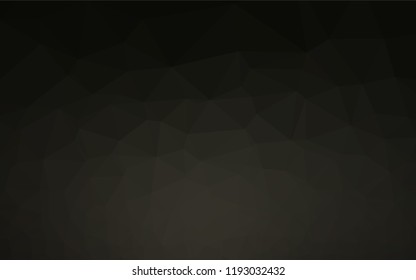 Dark Black vector hexagon mosaic template. A sample with polygonal shapes. The elegant pattern can be used as part of a brand book.