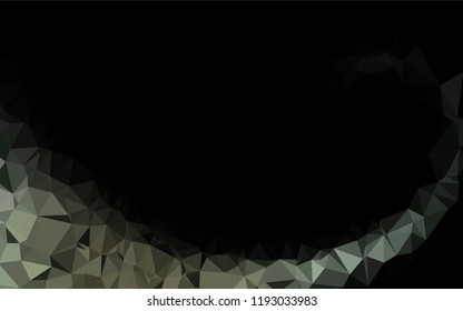 Dark Black vector hexagon mosaic texture. Colorful abstract illustration with gradient. The textured pattern can be used for background.
