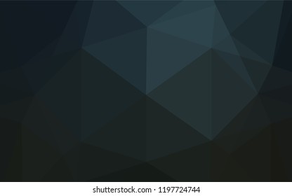 Dark Black vector hexagon mosaic template. Brand new colored illustration in blurry style with gradient. The textured pattern can be used for background.
