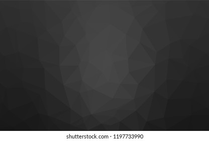 Dark Black vector hexagon mosaic texture. A completely new color illustration in a vague style. The elegant pattern can be used as part of a brand book.