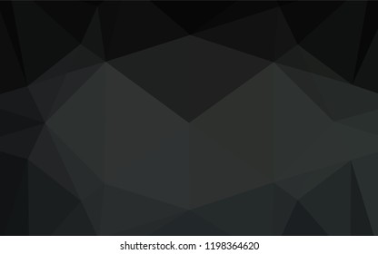 Dark Black vector hexagon mosaic texture. A vague abstract illustration with gradient. Brand new design for your business.