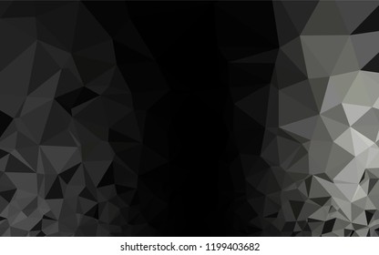 Dark Black vector hexagon mosaic template. Shining colored illustration in a Brand new style. A completely new design for your business.