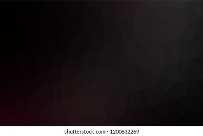 Dark Black vector hexagon mosaic template. Shining colored illustration in a Brand new style. The template can be used as a background for cell phones.