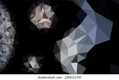 Dark Black vector hexagon mosaic cover. Glitter abstract illustration with an elegant design. A completely new design for your business.