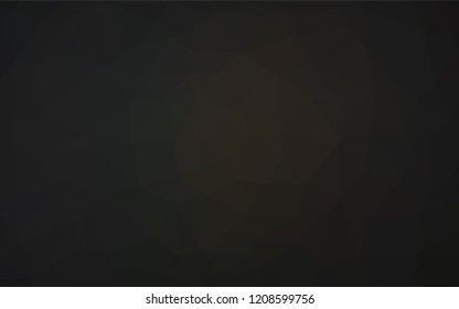 Dark Black vector hexagon mosaic template. Glitter abstract illustration with an elegant design. Brand new design for your business.