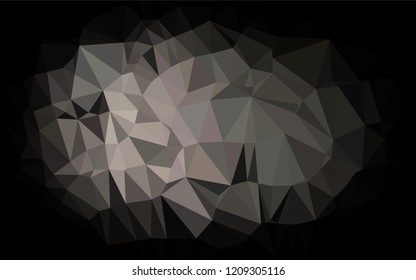 Dark Black vector hexagon mosaic texture. A vague abstract illustration with gradient. The best triangular design for your business.