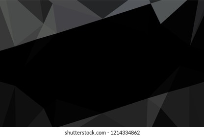 Dark Black vector hexagon mosaic texture. A sample with polygonal shapes. Brand new design for your business.