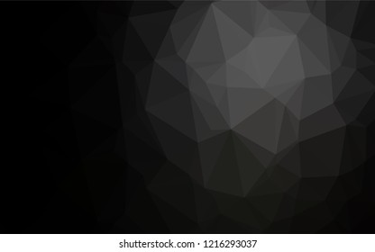 Dark Black vector hexagon mosaic texture. An elegant bright illustration with gradient. Brand new design for your business.