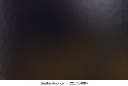 Dark Black vector hexagon mosaic template. Colorful abstract illustration with gradient. Brand new style for your business design.